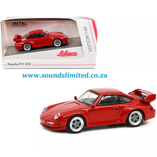 Schuco Porsche 911 GT2 Red 1/64 Diecast Model Car
