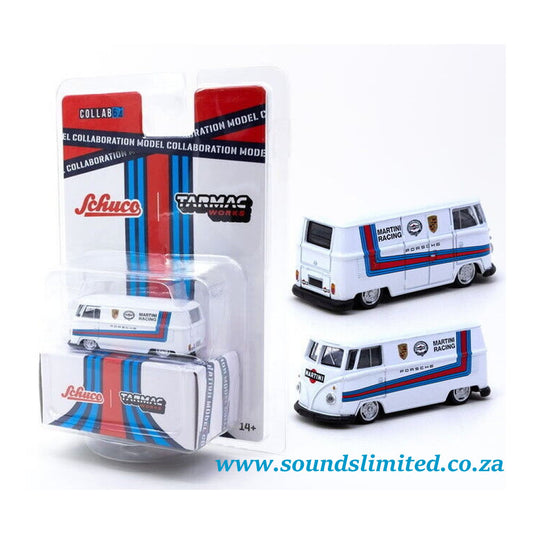 Schuco / Tarmac Works Collab64 Volkswagen T1 Van White Martini Racing 1/64 T64S-005-MAR