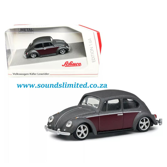 Schuco Volkswagen Beetle Lowrider Matt Gray Metallic 1:64