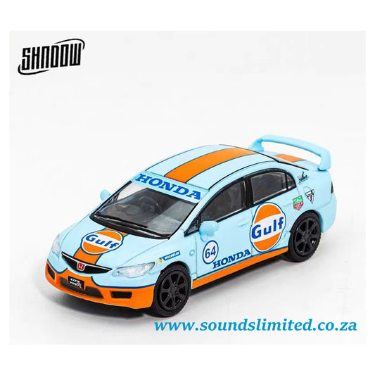 Shadow Honda Civic Type-R FD2 Gulf #218 Diecast Model Car LL-021-218