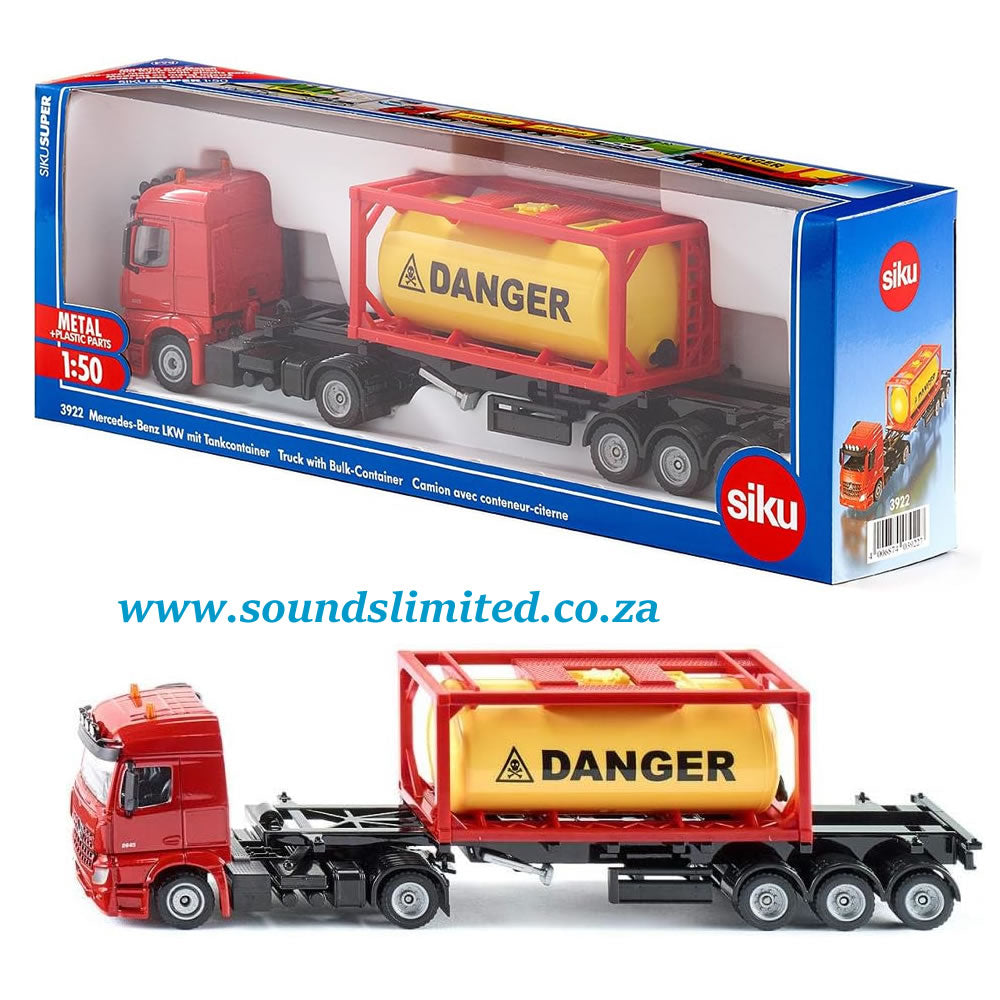 Siku 3922 Mercedes-Benz Lorry with Framed Tank Container 1/50