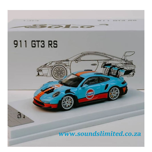 Solo Porsche 992 911 GT3 RS in Gulf Livery SL64-GT3-Gulf Auto models 1/64