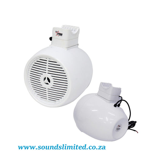 Starsound DBS6572W-RGB 6.5″ Marine 2way 200w Tower Speakers with RGB Lighting White