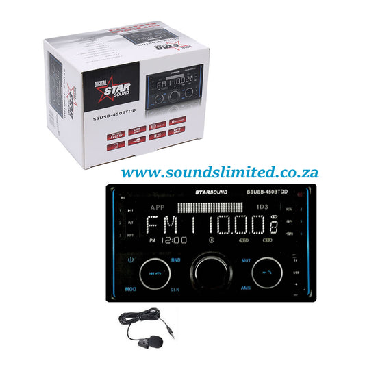 Starsound SSUSB-450BTDD Double Din Media Player with Bluetooth