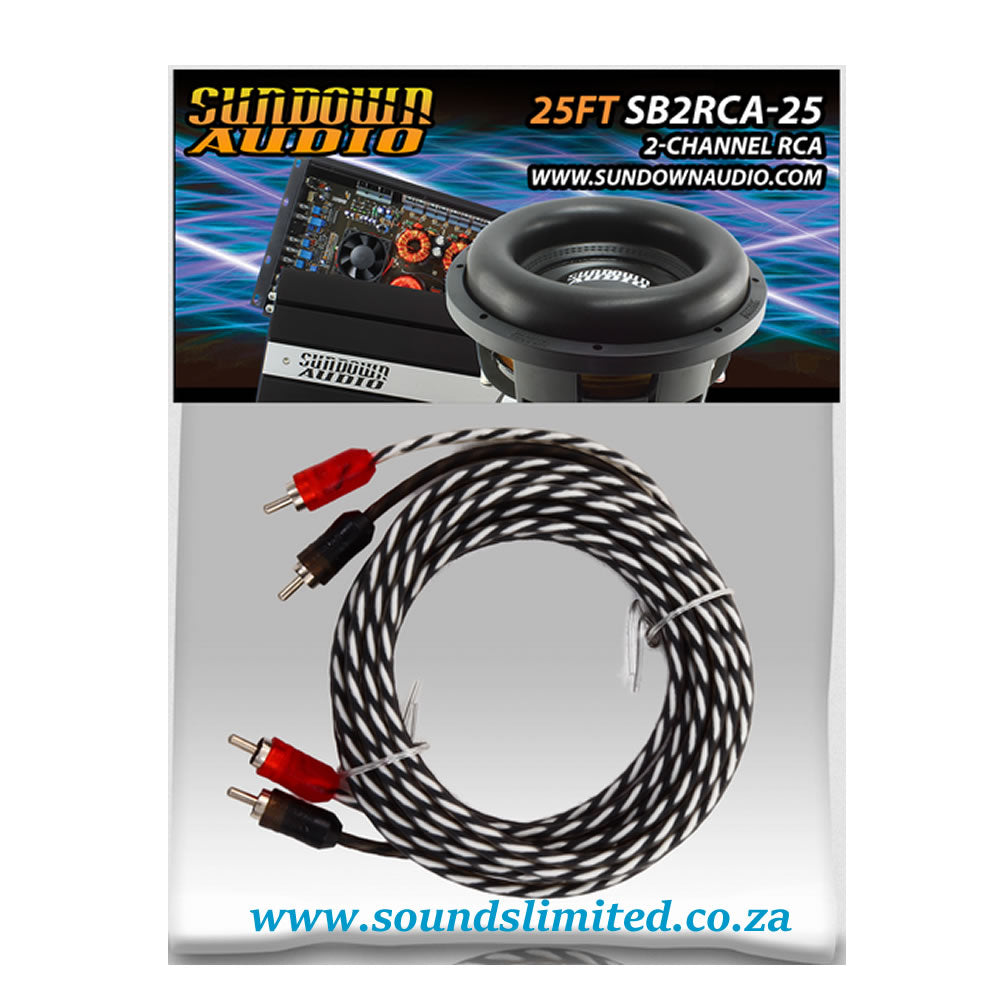 Sundown Audio 25ft SB2RCA-25 2 Channel RCA Cable