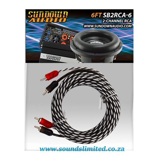 Sundown Audio 6ft SB2RCA-6 2 Channel RCA Cable