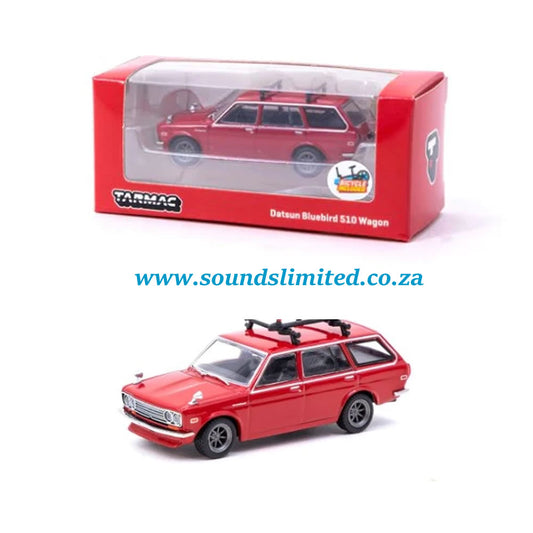 Tarmac Works 1:64 Nissan Datsun Bluebird 510 Wagon Red