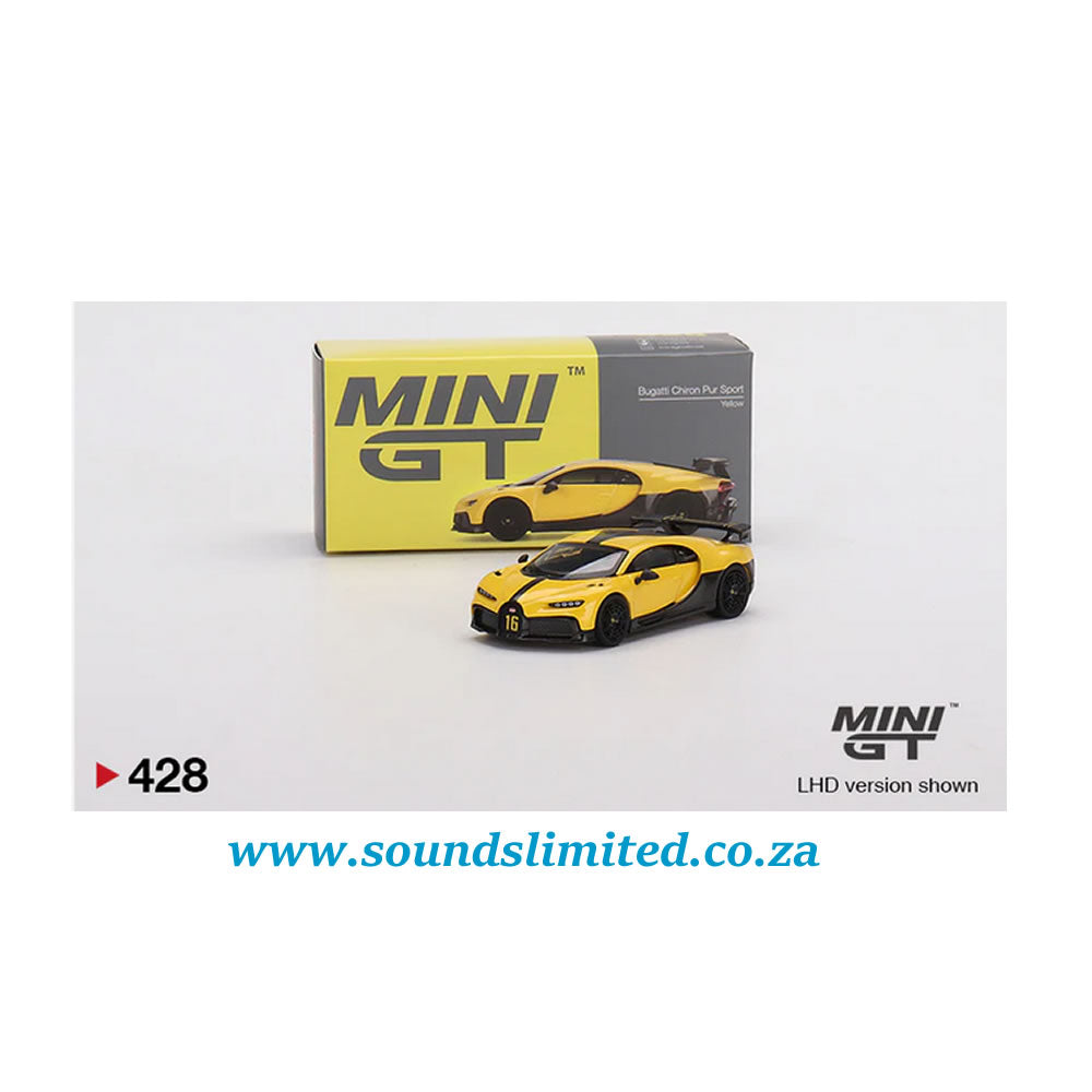 Mini GT #428 Bugatti Chiron Pur Sport Yellow  1:64