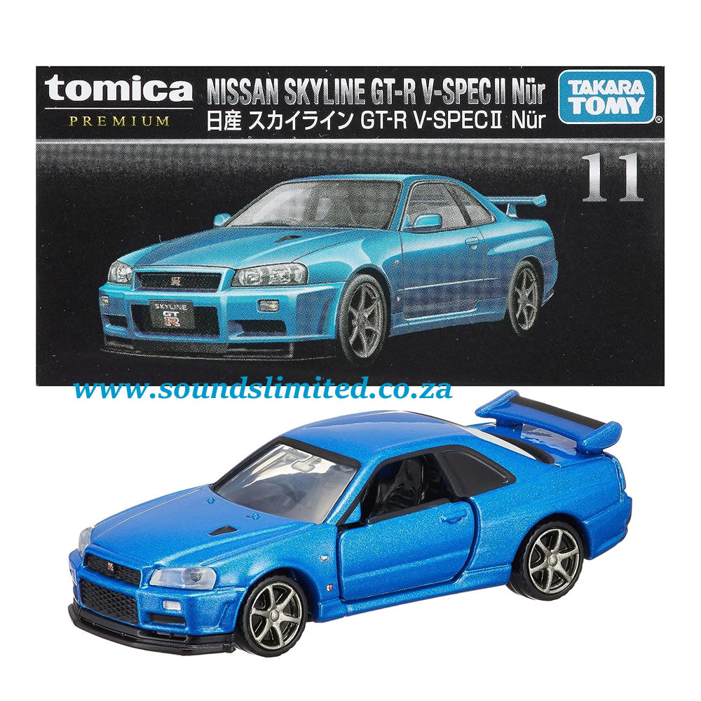 Takara Tomy Tomica Premium #11 Nissan Skyline GT-R V-SPEC2 Nur Scale Model Car