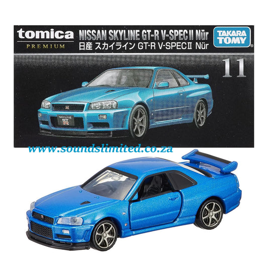 Takara Tomy Tomica Premium #11 Nissan Skyline GT-R V-SPEC2 Nur Scale Model Car