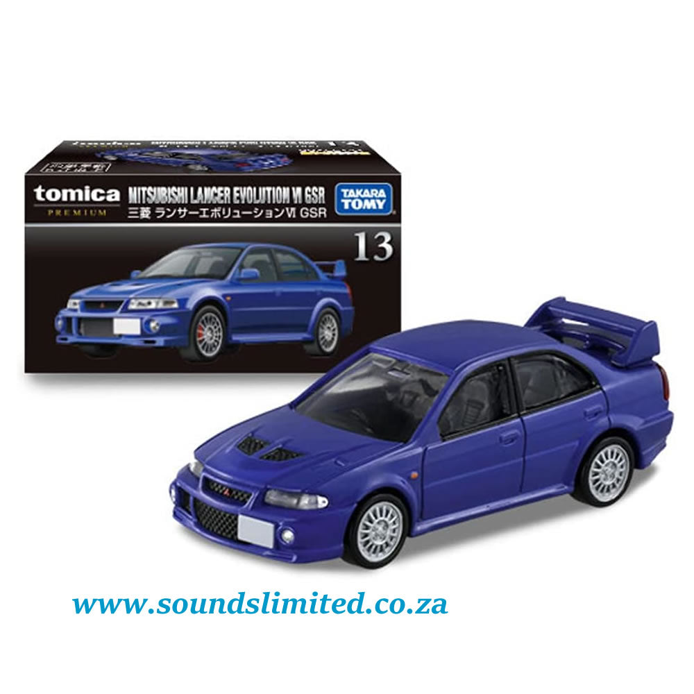 Takara Tomy Tomica Premium #13 Mitsubishi Lancer Evolution VI GSR Scale Model Car