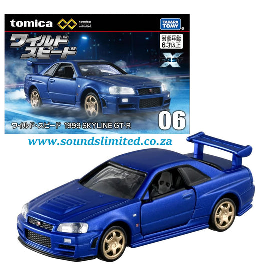 Takara Tomy Tomica Premium Unlimited #06 Fast and Furious 1999 SKYLINE GT-R Scale Car