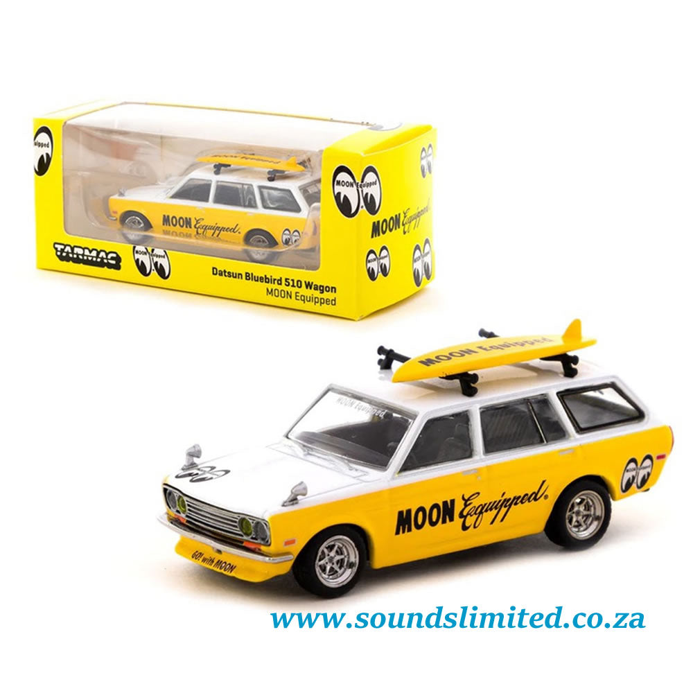 Tarmac Works 1:64 Datsun Bluebird 510 Wagon With Surfboard Moon Equipped Global 64