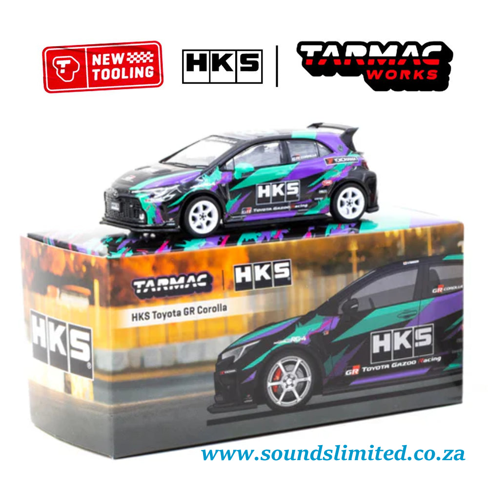 Tarmac Works GLOBAL64 HKS Toyota GR Corolla T64G-066-HKS