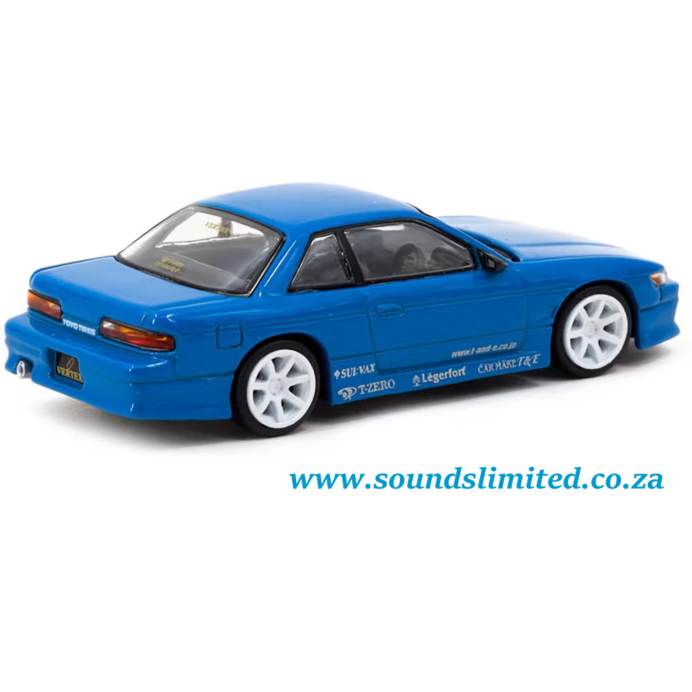 Tarmac Works Nissan Silvia S13 Vertex RHD Blue "Toyo Tires" T64G-025-BL