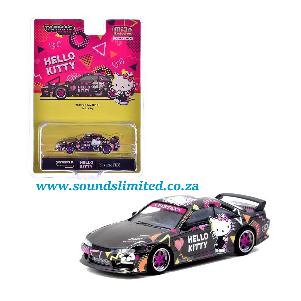 Tarmac Works Nissan Silvia S14 Vertex RHD "Hello Kitty" T64G-018-HK