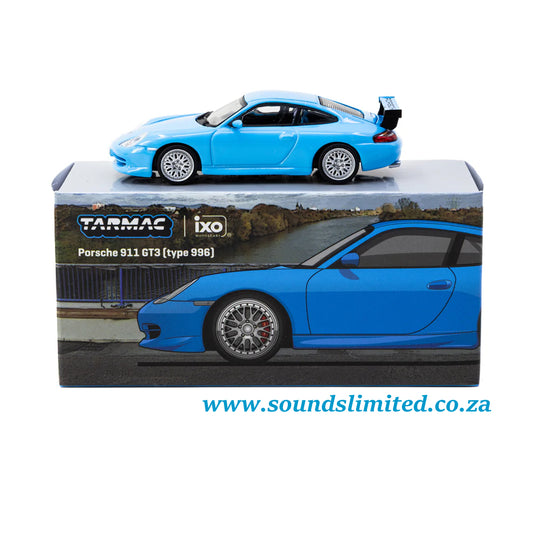 Tarmac Works X iXO Models Porsche 911 GT3 (type 996) Light Blue GLOBAL64 T64G-069-BL
