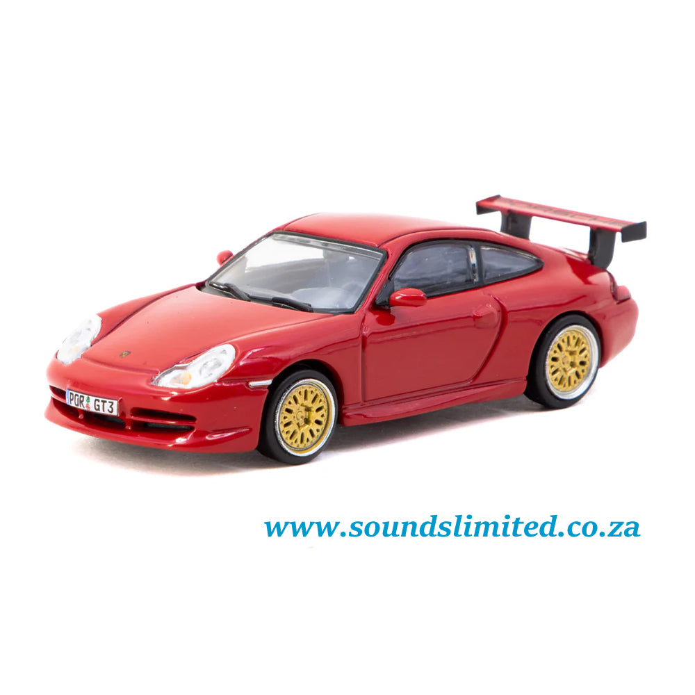 Tarmac Works X iXO Models Porsche 911 GT3 (type 996) Red T64G-069-RE