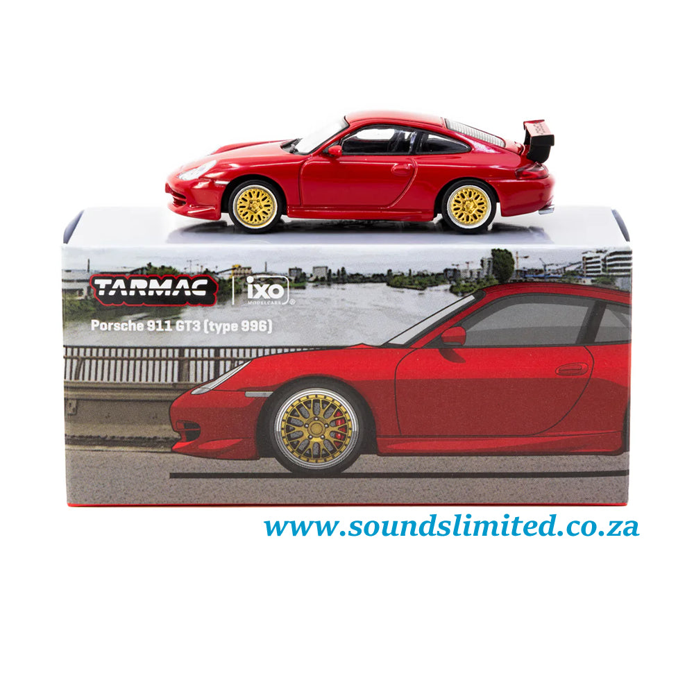 Tarmac Works X iXO Models Porsche 911 GT3 (type 996) Red T64G-069-RE