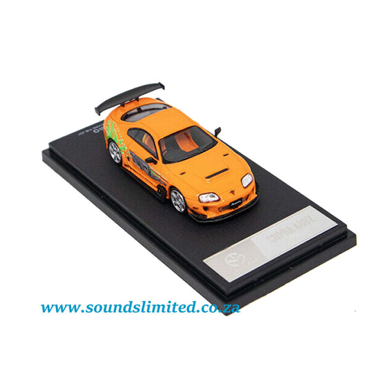 TimeMicro 1:64 Toyota Supra A80Z Fast & Furious Paul Orange Diecast Model Car