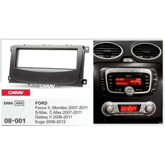 Carav 08-001 Ford Focus II, Mondeo, S-Max, C-Max, Galaxy, Kuga In Dash Car Radio Trimplate