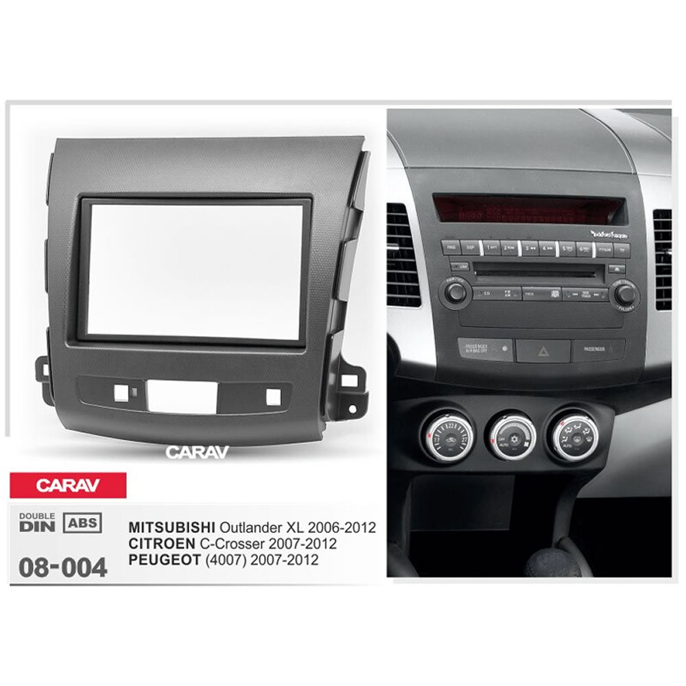 Carav 08-004 Mitsubishi Outlander, Citroen, Peugeot 4007 In Dash Car Trimplate
