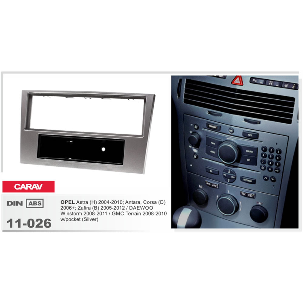 Carav 11-026 Opel Astra, Corsa, Zafira In Dash Car Radio Trimplate