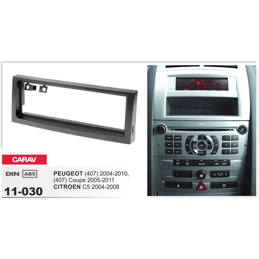 Carav 11-030 Citroen C5, Peugeot 407 In Dash Car Radio Trimplate Dash Kit