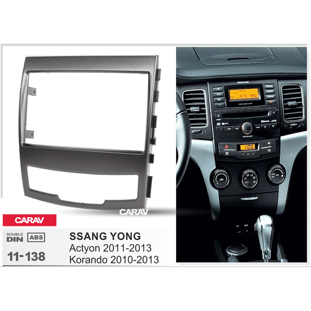 Carav 11-138 Ssang Yong Actyon, Korando In-Dash Car audio installation kit (Radio Trim)