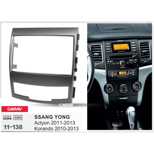 Carav 11-138 Ssang Yong Actyon, Korando In-Dash Car audio installation kit (Radio Trim)
