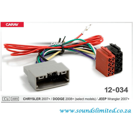 Carav 12-034 Chrysler, Dodge, Jeep ISO Harness for Car Audio Installation