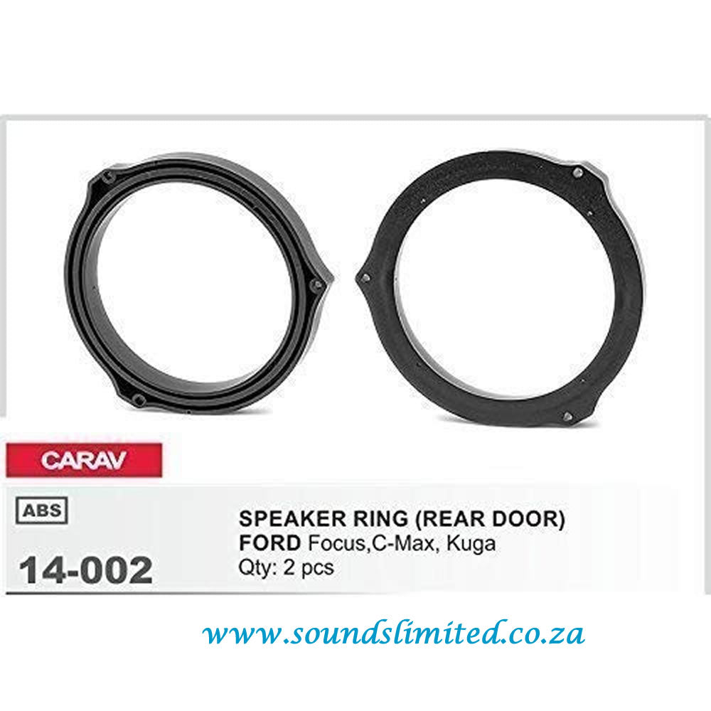 Carav 14-002 - Rear Door Speaker Rings Car Audio Installation