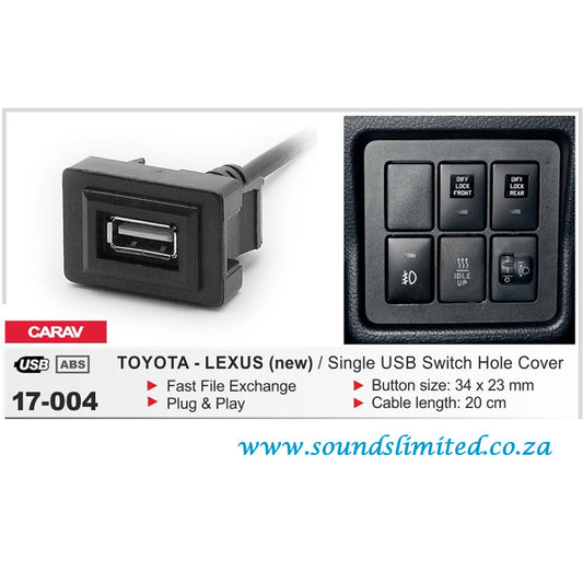 Carav 17-004 - Toyota/Lexus (NEW) Single USB Switch Hole Cover