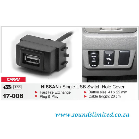 Carav 17-006 - Nissan Single USB Switch Hole Cover