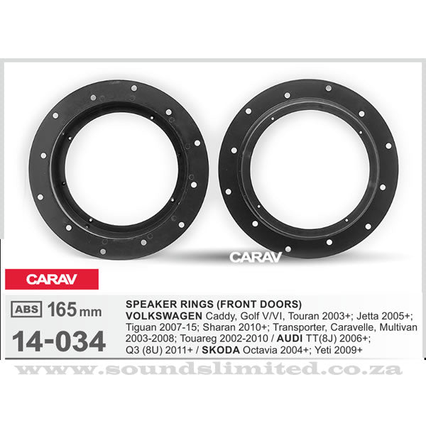 Carav 14-034 Speaker Rings / spacers Volkswagen
