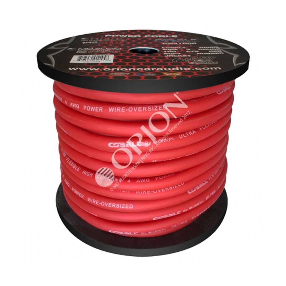 ORION Cobalt Series PW4100F Power Wire 4 Gauge 100 FTS Frost Rubber Jacket CAR Audio CAR Stereo Cable 