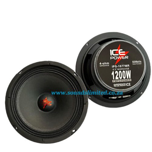 IcePower IPS-1677MR 6.5″ 60w rms Midrange Speakers 1200w