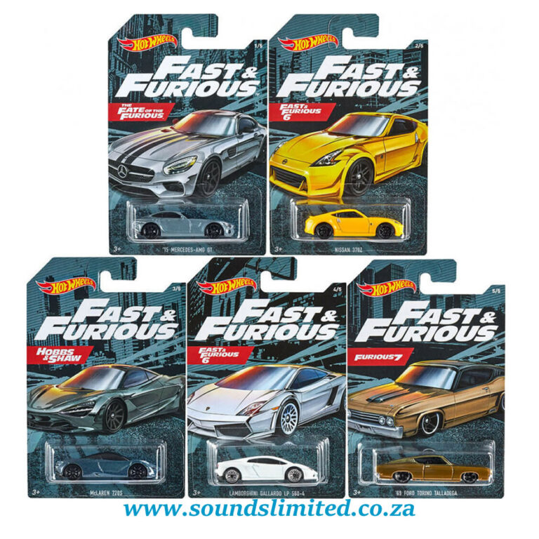 Hot Wheels Fast & Furious Movie TV Diecast Model Car Set 5 pcs – Sounds ...