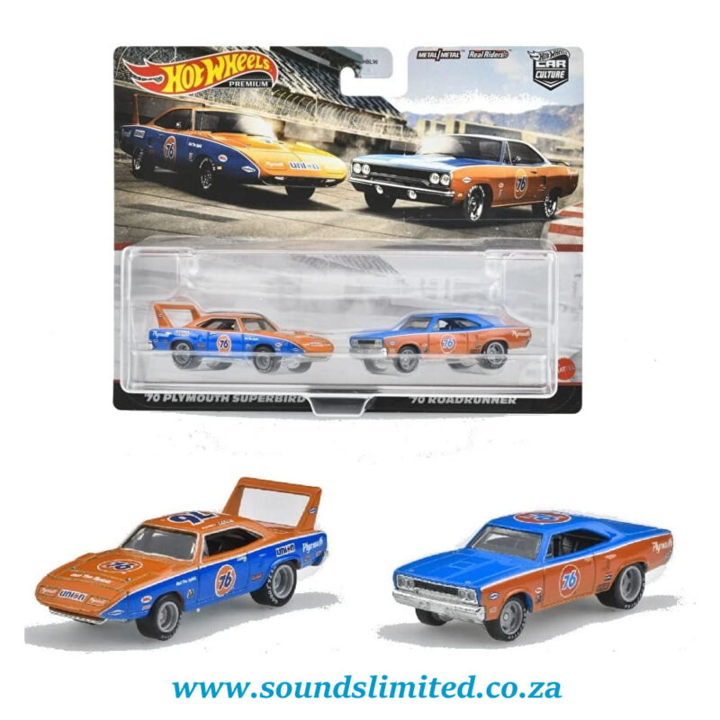 Hot Wheels Premium Car Culture 2-Pack – Plymouth HCY76 – Sounds Limited