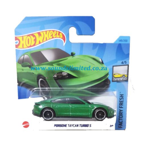 Hot Wheels Porsche Taycan Turbo S Green Short Card