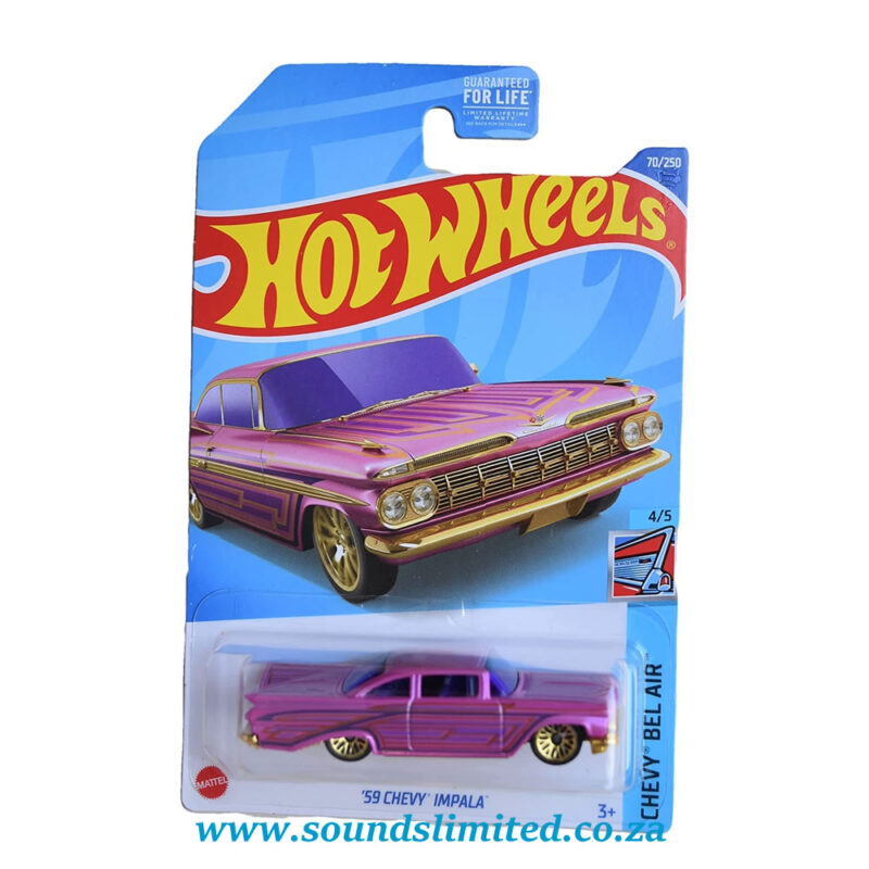 Hot Wheels ’59 Chevy Impala Chevy Bel Air 4/5 – Pink – Sounds Limited