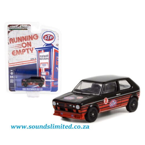 Greenlight 1980 Volkswagen Golf GTI #2 Black with Red Stripes "STP" "Running on Empty" Serie 14