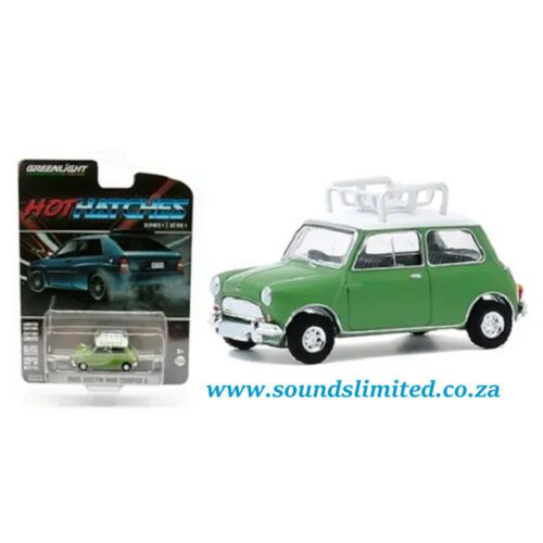 Greenlight Diecast Model Car Hot Hatches Austin Mini Cooper S 1965 1/64 scale