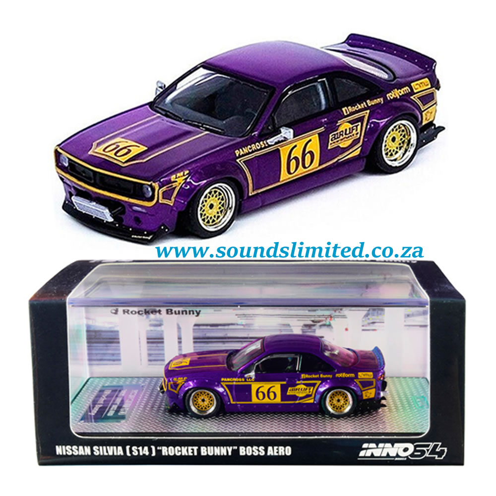 Inno64 Nissan Silvia S14 Rocket Bunny Boss Aero Purple 1/64