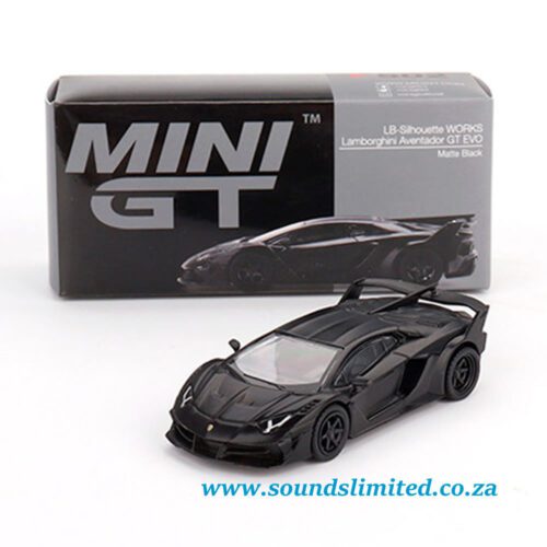 MiniGT #502 LB Silhouette Works Lamborghini Aventador GT EVO Black 1/64