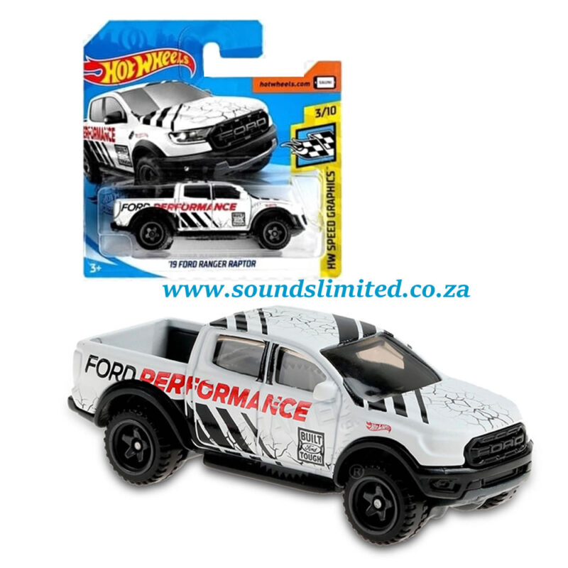 Hot Wheels 19 Ford Ranger Raptor White GHC85 Sounds Limited