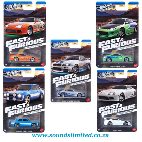 Hot Wheels HNR88-9C6H Silver line Fast & Furious 2025 Set of 5