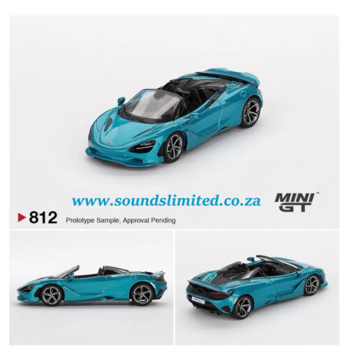 MiniGT #812 McLaren 750S Spider Belize Blue - Image 2