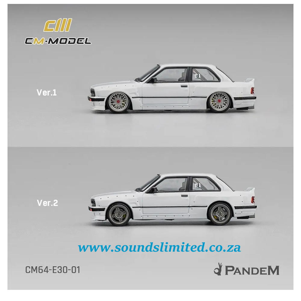CM Model Pandem BMW M3 E30 Pearl White CM64-E30-01