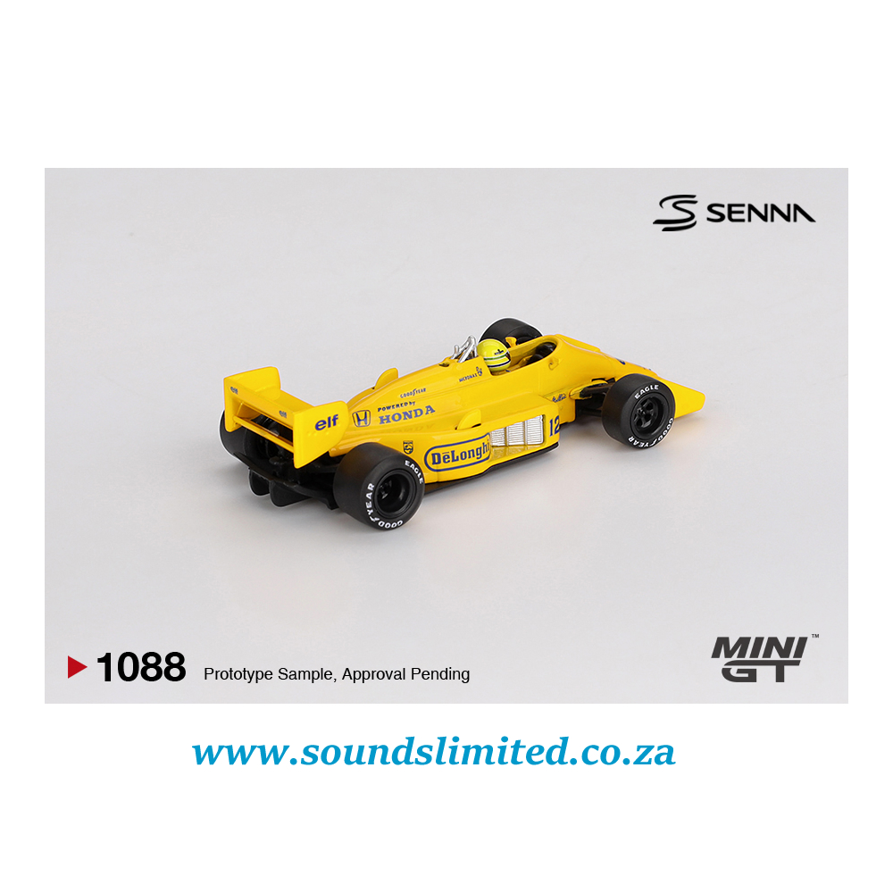 Mini GT #1088 Lotus 99T #12 Ayrton Senna 1987 Monaco Grand Prix Winner